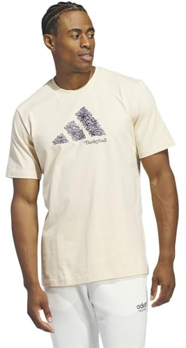 adidas Herren Court Therapy Graphic Tee T-Shirt, Crystal Sand, L