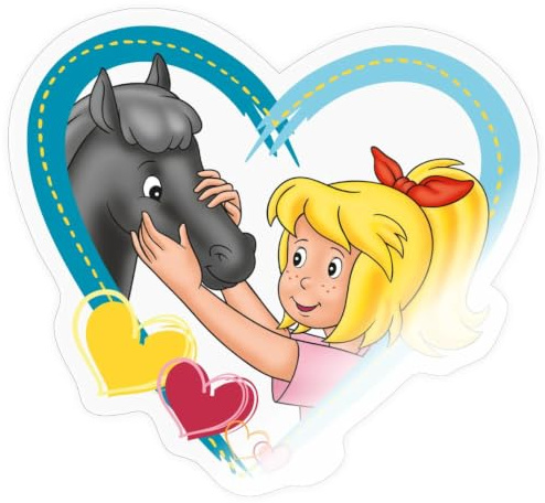 Bibi Und Tina Fohlen Felix Herz Sticker Aufkleber