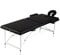 ZEYUAN Massagetisch mit Aluminiumrahmen Klappbar 2 Zonen Schwarz, Massageliege, Massage Bett, Massage Table, Behandlungsliege, Massage Liegestisch, Therapieliege