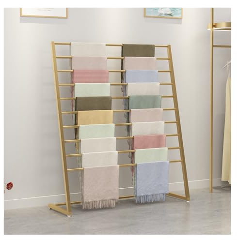 Schal-Präsentationsständer – Metall-Hijab-Kleiderbügel – bodenstehender Anzug-Hosen-Ständer, moderner kommerzieller Seidenschal-Deckenständer, Bekleidungs-Ausstellungsständer for Einzelhandelsgeschäft