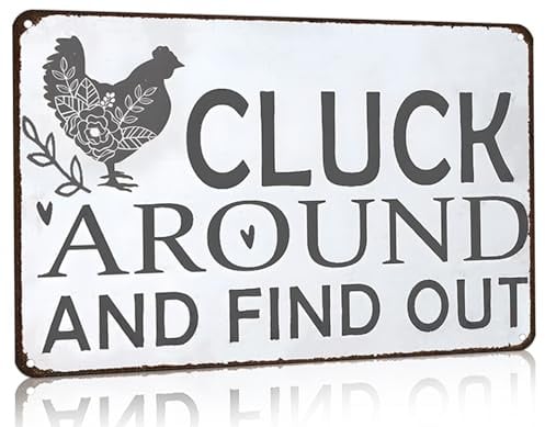 Smilelife Funny Chicken Gifts Chicken Metal Sign for Home Farm Chicken Coop Farmhouse Kitchen Garden Decor 8 X 12 Inch (3021)