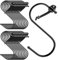 Sopito Gancio a S, 20 pcs Ganci a Forma di S con Anello di Sicurezza Anticaduta Ganci Metallo per Cucina, Giardino e Camera da Letto, Nero, Diametro Interno 3,2 cm
