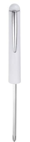 sourcing map Non-Magnetic Pocket Screwdriver 4mm Phillips 4mm Slotted Mini Portable Screw Driver with Clip for Mechanical, Electrician, Technician, White