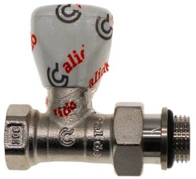 Vanne de radiateur droite 1/2″ avec joint torique, entrée laiton nickel robinet de radiateur droit, PN 16