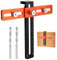 Hardware Jig with Replaceable Rotors, Cabinet Door Handle Jig Doweling Jig Punch Locator Drilling Positioning Tool Wood Drilling Guide Tool for Kitchen Cabinet Cupboard Doors Drawers