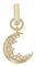 Amor Charm 925 Sterling Silber Damen Charms, mit Zirkonia synth., 2 cm, Apricot, Mond, Kommt in Schmuck Geschenk Box, 2038482