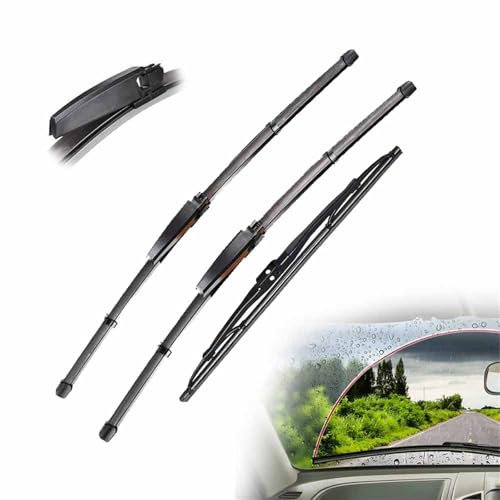 WOHOOD Juego De Escobillas Limpiaparabrisas Delanteras Y Traseras para A&UDI A4 B6 B7 Avant 2004 2005 2006 2007 2008 Parabrisas Ventana De 22+22+13 Accesorios