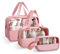 Fyriswho 3 Pièces Trousse De Toilette Transparente,Trousse De Toilette Femme, Trousse De Toilette Homme, Grande Trousse De Toilette,Imperméable Trousse De Toilette Voyage (Rose)