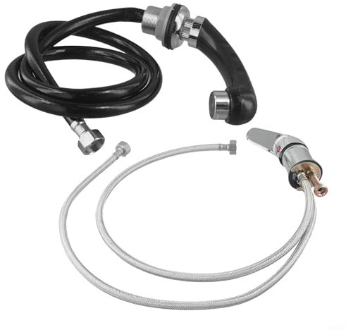 Shampoo Spültischarmatur mit herausziehbarer Handbrause, Chrom Einhandarmatur, für Friseurstuhl, Friseur Waschtisch, Shampoo-Station