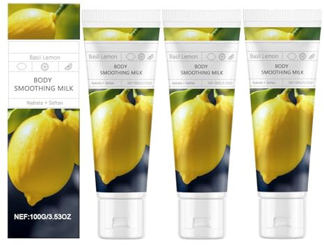 Lemon Hautstraffende Bodylotion, Lemon Glättende Bodymilk, Zitrone Körperlotion Feuchtigkeitsspendend Entfernt trockene Haut Erfrischend duftend Nicht fettende Feuchtigkeitsspendende Körperlotion (3)