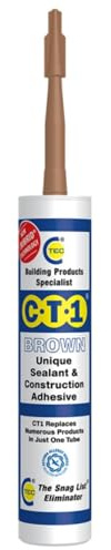 C.T.1 Sealant & Construction Adhesive – Brown, 290ml Cartridge | Universal Hybrid Polymer, Waterproof – Anti-Mould – Paintable – Non-Toxic – Indoor & Outdoor Use | Replaces Silicone & PU Sealants