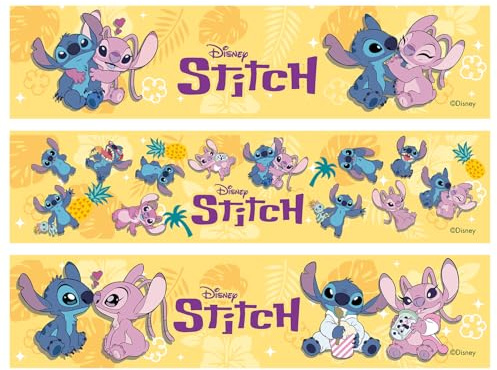 Dekora, Ruban Décoratif Stitch, Bande Comestible pour Gâteaux, Design Officiel Disney, Idéal pour Anniversaires & Fêtes à Thème, Facile à Utiliser 21x5 CM