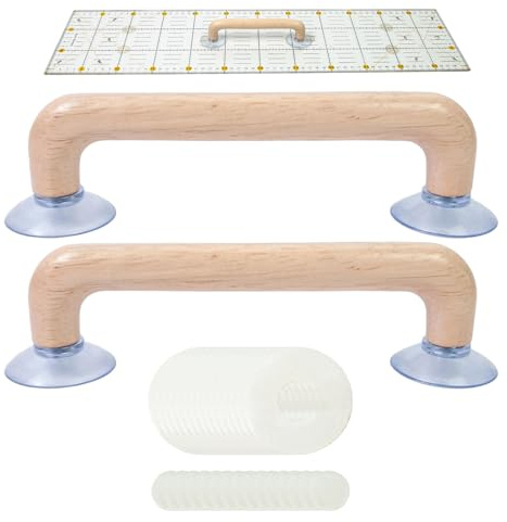 Quilt-Lineal-Griff – Saugnapf-Quilt-Werkzeug, ergonomischer Griff für sicheres Schneiden, präzise Nähte und Basteln, für Erwachsene, Anfänger, Heimwerker und Nähbegeisterte