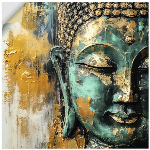 ARTLAND Wanddeko Wandtattoo selbstklebende Vinylfolie Buddhismus Buddha Meditation Zen aesthetic room decor U5XX
