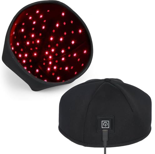 Rotlicht Haarwachstumskappe, Rotlicht Therapie Kappe für Männer und Frauen, 120 LEDs 660/850nm Rotlicht Duales Lichtspektrum für Haarwachstum und Kopfhautpflege