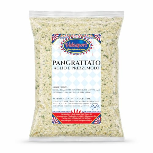HOME LINE - Pangrattato con Aglio e Prezzemolo 1000 g – Panatura Aromatizzata per Impanare Carne, Pesce e Verdure – Ricetta Tradizionale