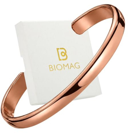 BioMag Reines Kupferarmband für Damen & Herren, 100% massives Kupfer, edler Schmuck für Alltag und Freizeit