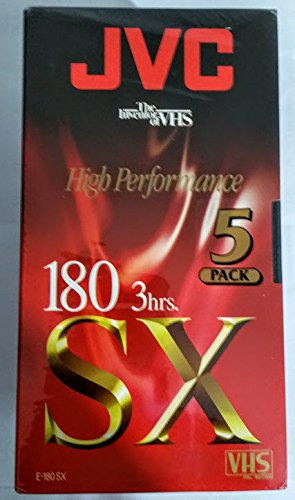 JVC E180SX5P VHS cassette 5-Pack
