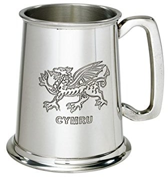 Welsh Dragon One Pint Pewter Tankard