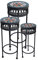 PrimoLiving Elegantes Mosaik Blumenhocker-Set Rund – 3er Set Metall mit Stein Mosaik Tischplatte Beistelltisch Blumenständer Pflanzenständer Schwarz