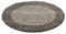 Carpettex Hochflor Teppich Wohnzimmer Shaggy Flokati Teppich Modern Bordüre Design 160 cm Rund Taupe - Teppich Schlafzimmer Weich Flauschig Waschbar Teppich Küche Esszimmer - Langflor Teppiche