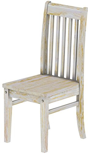 2X Esszimmerstuhl Classico Shabby Honig - Holzstuhl Klassik Pinie Massivholz Echtholz - Variante & Farbe wählbar - Stuhl Holz Wohnzimmerstuhl Lehnenstuhl Lehne Küchenstuhl Brasilmöbel