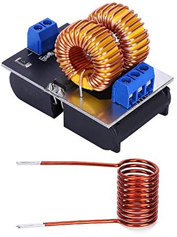 Walfront Módulo de Calentamiento por Inducción de 120W, BYS459-1500 Mini ZVS Módulo de Placa de Calentamiento por Inducción 5V-12V para Calentador de Alta Frecuencia