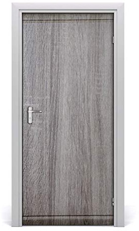 Tulup Autocollant De Porte – 95x205 cm Étiquette Décoration Auto-Adhésive Papier Peint Imperméable pour La Porte - Maison en Bois