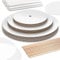 BLUSHORE Cake Boards Tiering Kit – Cake Board 25,4 cm, 20,3 cm und 15,2 cm (je 5 Stück) Pergamentpapier, Holzdübel und Strohdübel – Papp-Kuchenrunden, Stapelset [130 Stück]