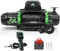 STEGODON Seilwinde 6123.5 kg Seilwinde 12V wasserdichte elektrische Seilwinde Synthetische Seilwinde Offroad Seilwinden mit 2-in-1 kabelloser Fernbedienung zum Abschleppen von Jeep Truck Off Road