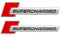 GAPPORE 2 Stück Metall Supercharged Logo Auto Emblem Premium Auto Badge Heckklappe Aufkleber Seite Kotflügel Aufkleber (Chrom-Rot)