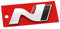 Hyundai 86311K9100 Schriftzug N-Logo Aufkleber Emblem Logo, Chrom, Silber