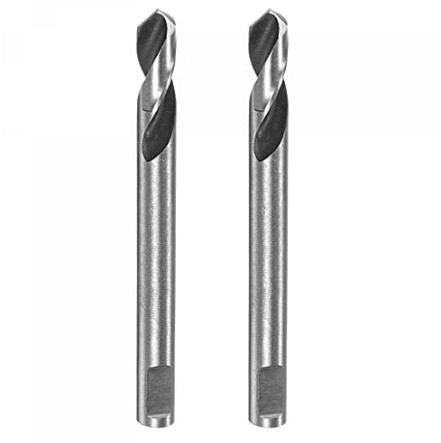 sourcing map 2pcs High-speed Steel Drill Bits 6mmx65mm for Hole Saws Arbor Drill Bit Replacement Thick Metal Cutting