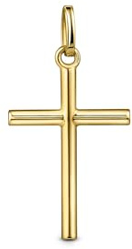 Amberta Allure Unisex 9 Karat Gelbgold Kreuz Anhänger