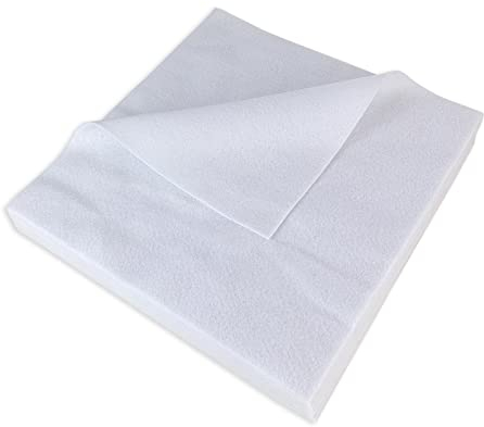 Weicher Weiß Filz, flexible Filzstoff, Farben Bastelfilz für Handarbeiten, 1,4mm dickes 30x30cm Filzplatten für DIY Bastel- und Nähprojekte
