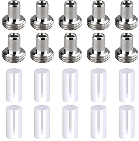 VOANZO 20 PCS Adaptador de manga de cerámica óptica Herramientas de fibra óptica para localizador visual de fallas Probador de fibra 10 mangas de tubo de cerámica y 10 conectores de montaje