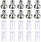 VOANZO 20 PCS Adaptador de manga de cerámica óptica Herramientas de fibra óptica para localizador visual de fallas Probador de fibra 10 mangas de tubo de cerámica y 10 conectores de montaje