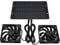 ARMYJY Kit de ventilateur à panneau solaire, 10W résistant aux intempéries, Double ventilateur d'extraction d'air - Pour serre, animal domestique, chien, poulailler