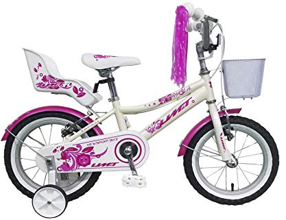 Umit Jungen Dartscheibe Fahrrad, Rosa-weiß, 14