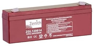 BATTERIA SERVIZI AGM ZENITH ZGL120014 CAMPER NAUTICA GIOCHI TELEFONIA SISTEMI DI ALLARME 12 V 2.3AH 178x35x67 MM 0.97KG