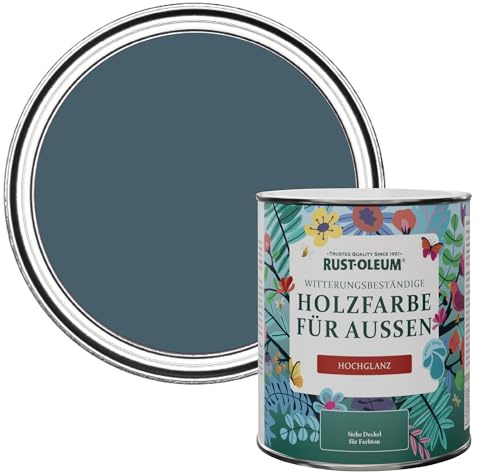 Rust-Oleum Blue Mould-Resistant Garden Paint In Gloss Finish - Blueprint 750ml