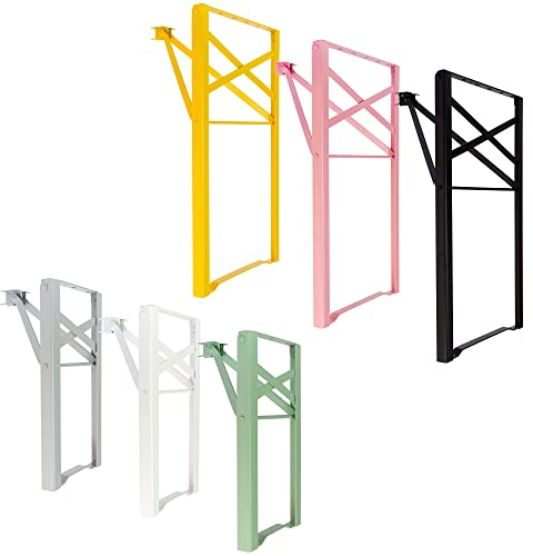 Natural Goods Berlin Bierzeltgarnitur klappbar - Gestell für Bierbank aus Metall (Gelb, 43 cm x 23 cm) - Füße für Festzeltgarnitur - Stabiles Outdoor Bankgestell für Garten, Terrasse & Camping