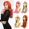 Yamel Silvery Gray Wig Long Natural Wavy 23 Inches Glueless Full Party Wig Heat Resistant Synthetic Hair Wigs for Women