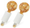Lazzybeauty Ice Globes for Facial, Cooling Globes Set for Eye & Neck, Cold Glass Ice Roller Ball, Cryo Sticks Face Globes, Tighten Skin, Reduce Puffiness and Dark Circles, Enhance Circulation, Gold