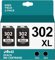302 Druckerpatronen Wiederaufbereitet für HP 302 Druckerpatronen Schwarz für HP Envy 4525 Druckerpatronen Kompatibel für HP OfficeJet 3831 5230 für HP DeskJet 3630 3636 für HP Envy 4520 4527 (2 Pack)