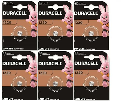 6 x Duracell 1220 (6 ampoules de 1 batterie) 6 piles (CR1220)