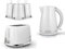 tower Tower Solitaire White 1.5L 3KW Jug Kettle, 2 Slice Toaster & Tea, Coffee, Sugar Canisters. Matching Contemporary Design Kitchen Set in White