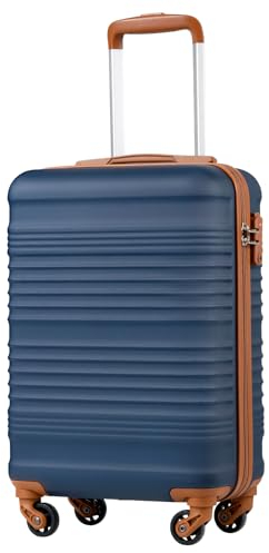 COOLIFE Handgepäck Koffer 55x35x20cm, Trolley Handgepäck passend für Ryanair, Easyjet, Lufthansa, Reisekoffer ABS Hartschale kabinenkoffer mit 4 Rollen und praktischem TSA Schloss