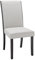 MINCETA Esszimmerstühle 1er-Set, Modern Polsterstuhl Esszimmer 150 kg mit Holzbein für Esstisch und Küchen,Leistungsfähiges Gewebe Leinen Stuhl mit hoher Rückenlehne,Beige Grau