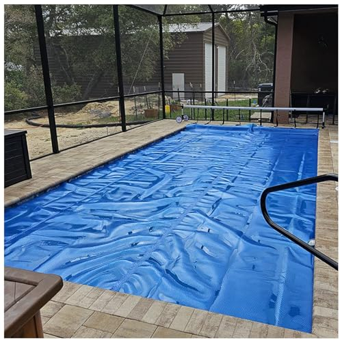 Cobertor Piscina Cubierta Funda Grande Azul Cubierta Solar Piscina Rectángulo, Manta Que Retiene El Calor Para Piscinas Enterradas Y Elevadas Enterradas Y Elevadas, 15,7 Mm De Espesor ( Color : Blue ,
